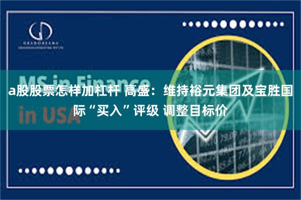 a股股票怎样加杠杆 高盛：维持裕元集团及宝胜国际“买入”评级 调整目标价