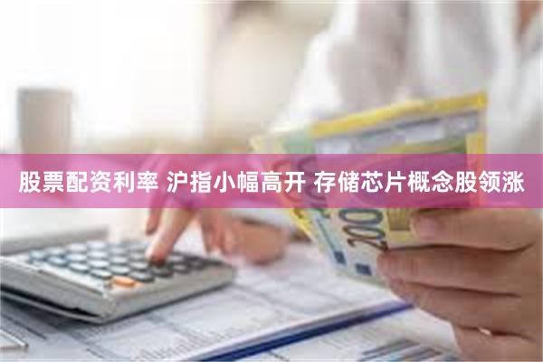 股票配资利率 沪指小幅高开 存储芯片概念股领涨